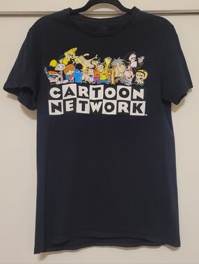 Cartoon Network Graphic Tee Mens Medium Black Dexter Courage Johnny Bravo